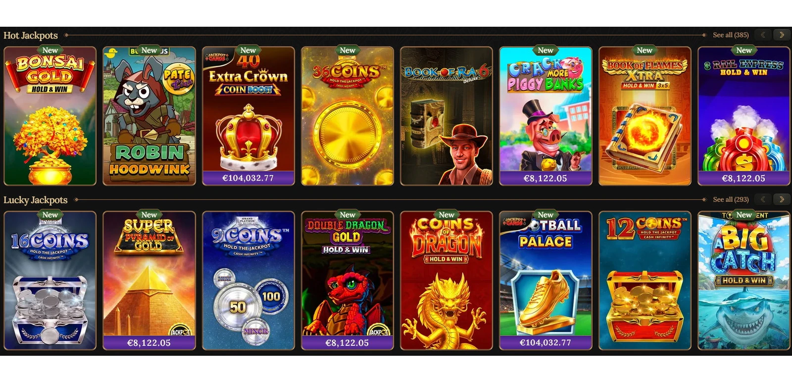Game library — Betwest Casino
